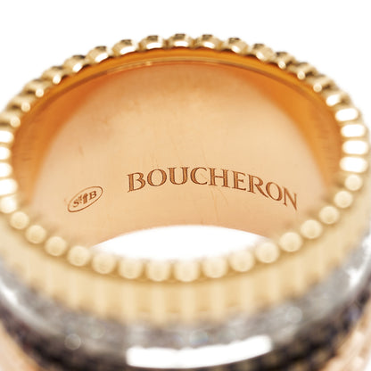 Boucheron 18K Pink Yellow White Gold Diamond PVD Large Quatre Classique Ring 49 4.75 4 of 8