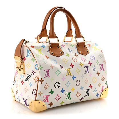 Louis Vuitton Monogram Multicolor Speedy 30 White 3 of 9