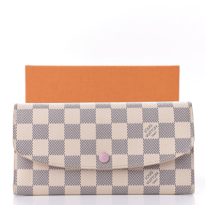 Louis Vuitton Damier Azur Emilie Wallet Rose Ballerine 11 of 11