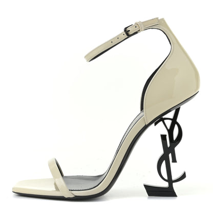 Saint Laurent Patent Calfskin Opyum 110 Sandals 42 Neutro 1 of 6