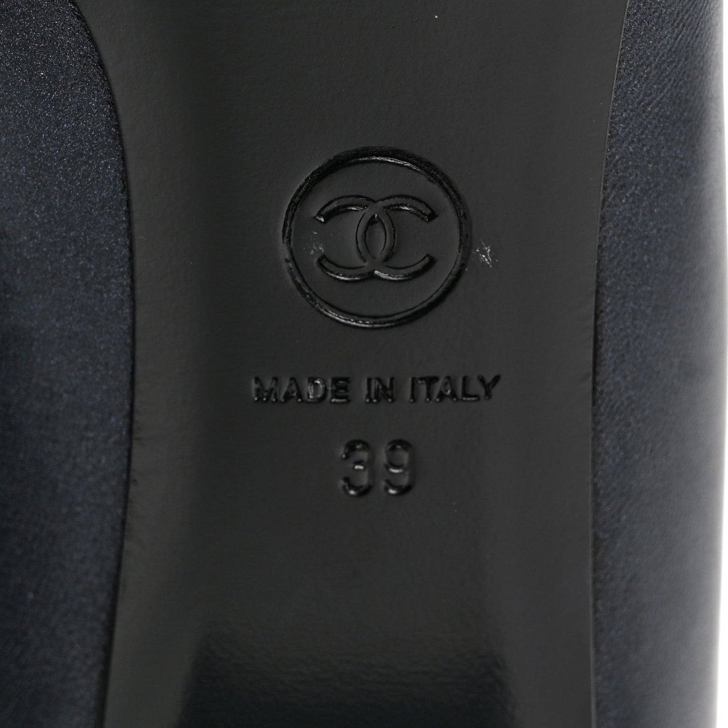 Lambskin Cap Toe CC Pumps 39 Navy Black