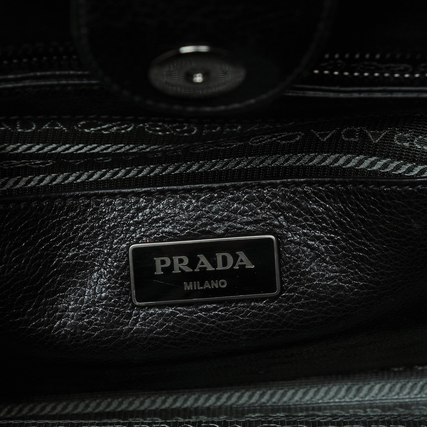 Prada Glace Calf Twin Pocket Tote Nero Black 6 of 8
