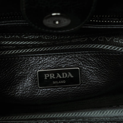 Prada Glace Calf Twin Pocket Tote Nero Black 6 of 8