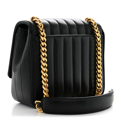 Saint Laurent Lambskin Matelasse Monogram Medium Vicky Chain Bag Black 3 of 10