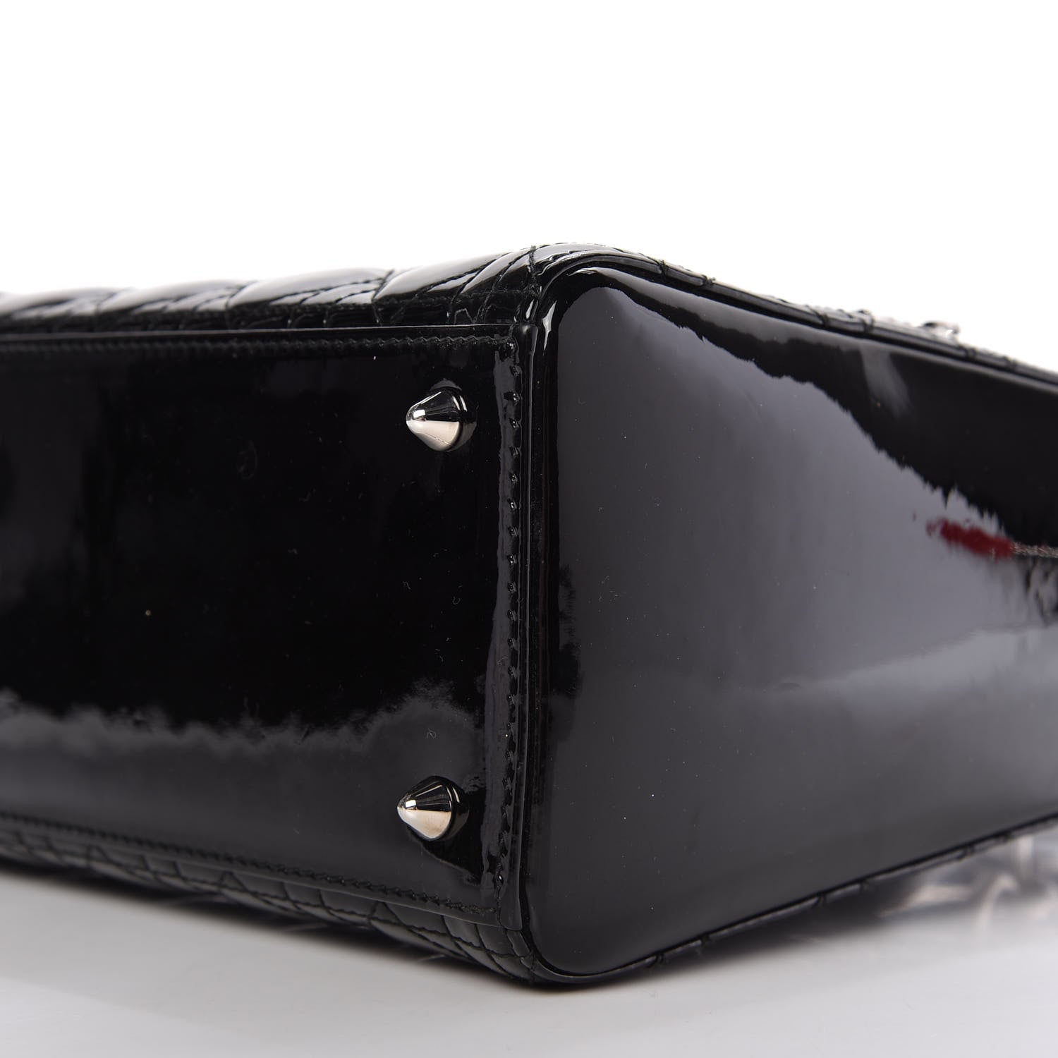 Christian Dior Patent Cannage Medium Lady Dior Black 7 of 10