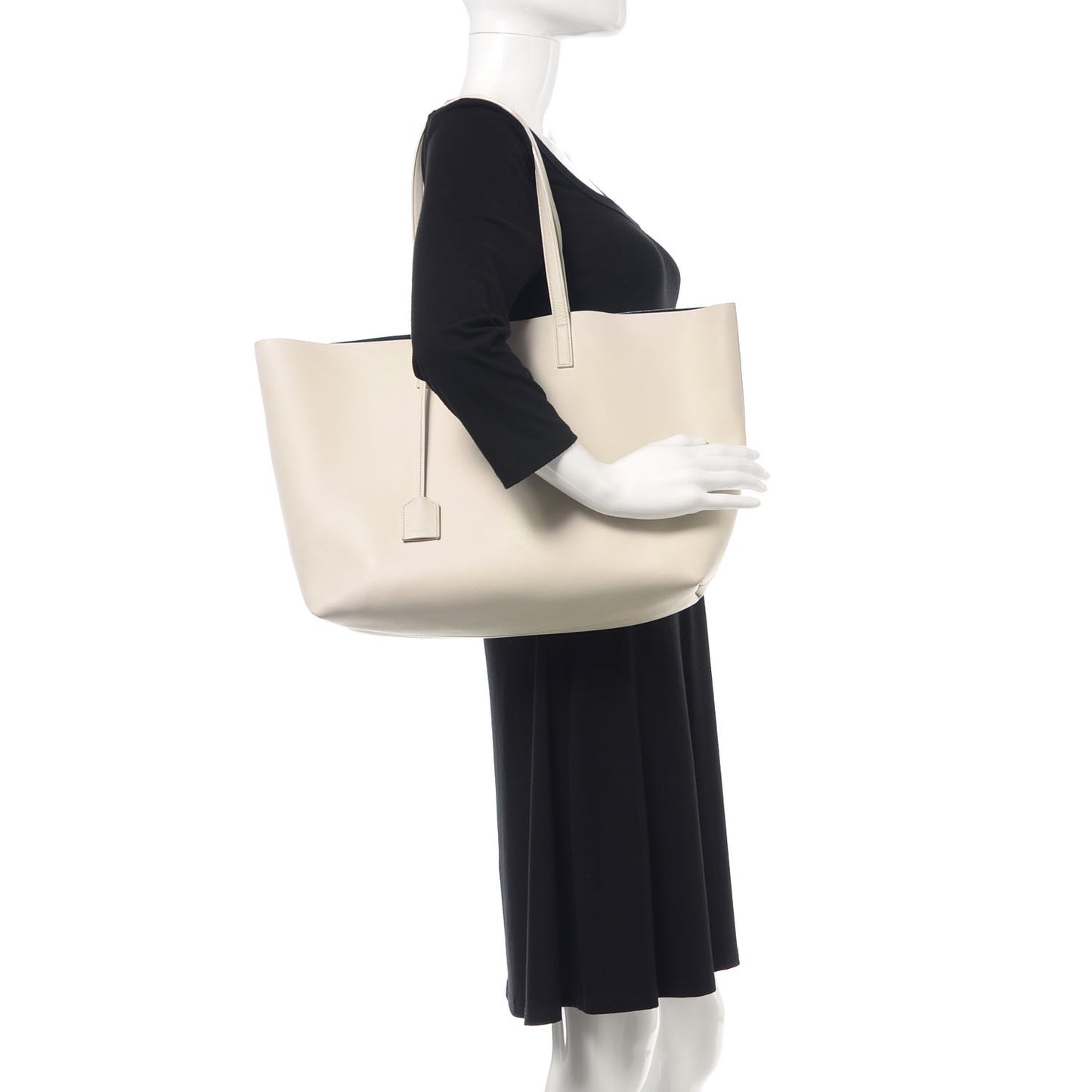 Calfskin Large Shopping Tote Porcellana