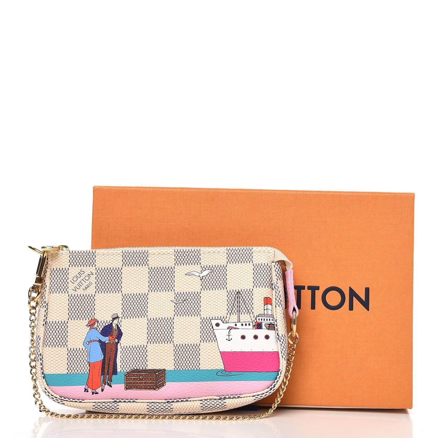 Damier Azur 2016 Christmas Animation Mini Pochette Accessories