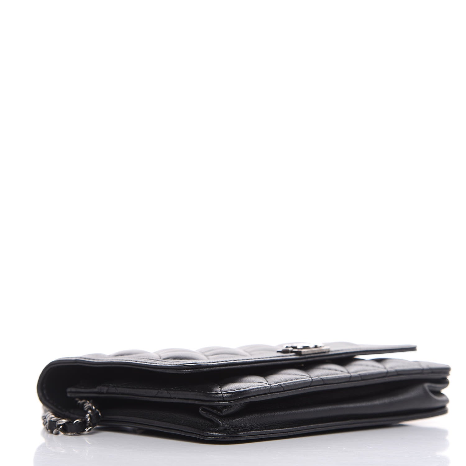 Chanel Lambskin Quilted Boy Wallet On Chain WOC Black 4 of 11