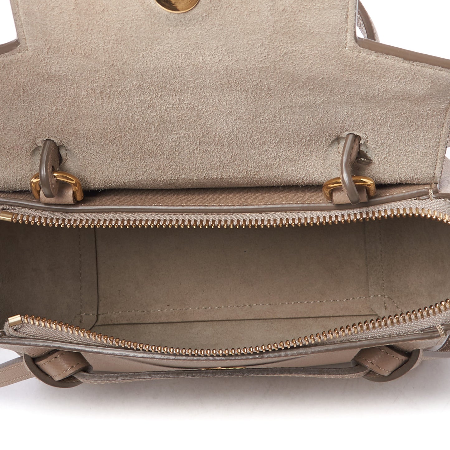 Grained Calfskin Nano Belt Bag Light Taupe