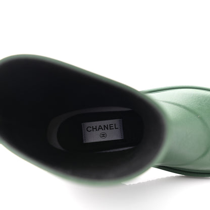 Chanel Caoutchouk CC High Boots 39 Dark Green 7 of 10