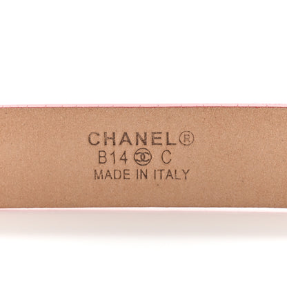 Chanel Calfskin Crystal CC Skinny Belt 80 32 Red 3 of 7
