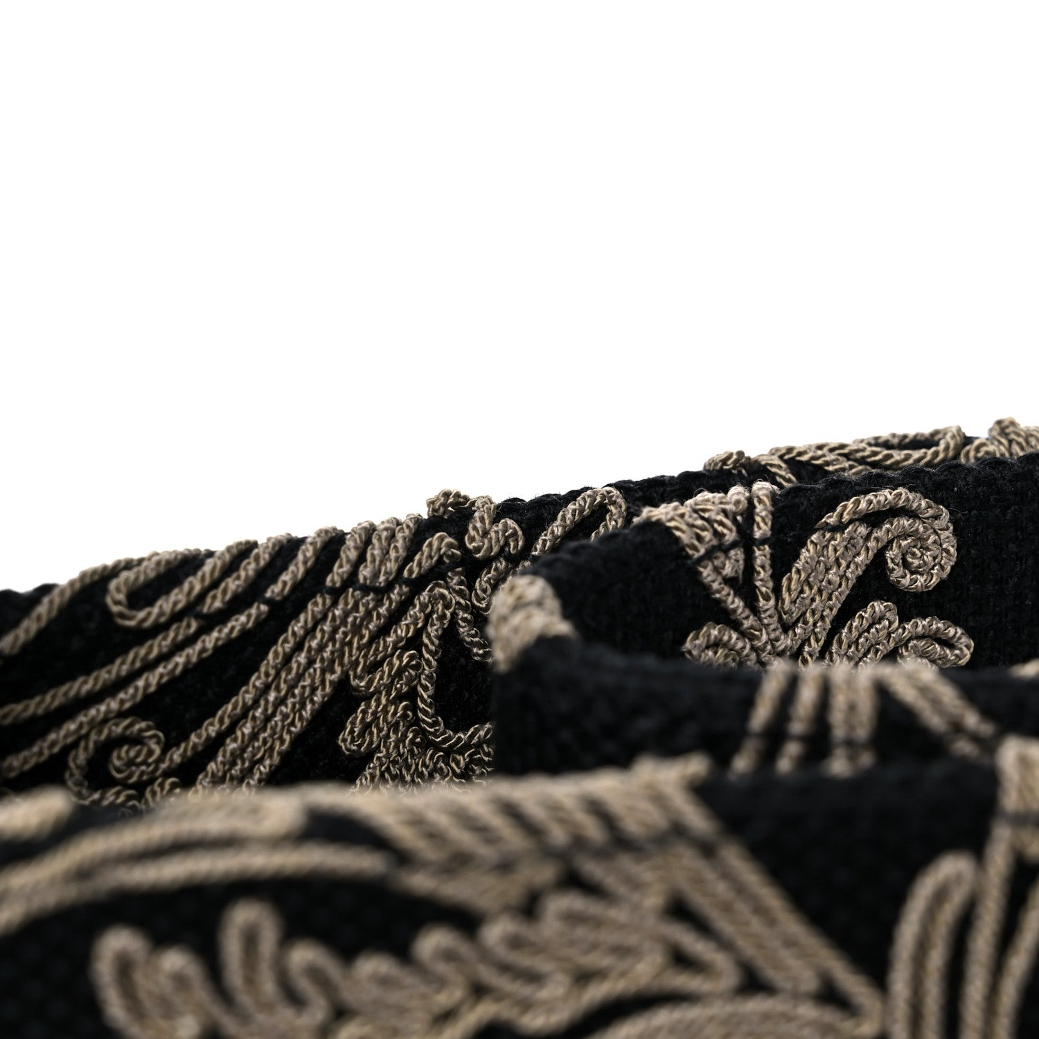 Christian Dior Canvas Embroidered Large Ornamental Cornely Effect Book Tote Black Beige 10 of 11
