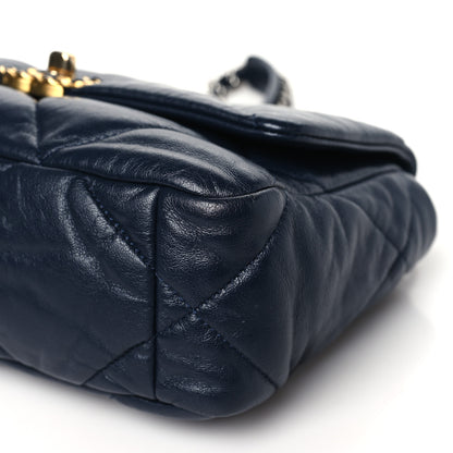 Chanel Goatskin Quilted Medium Chanel 19 Flap Navy Blue 10 of 10