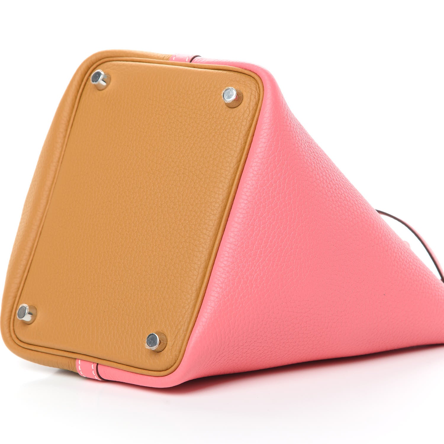 Hermes Taurillon Clemence Casaque Picotin Lock 18 PM Rose Azalee Sesame 10 of 11