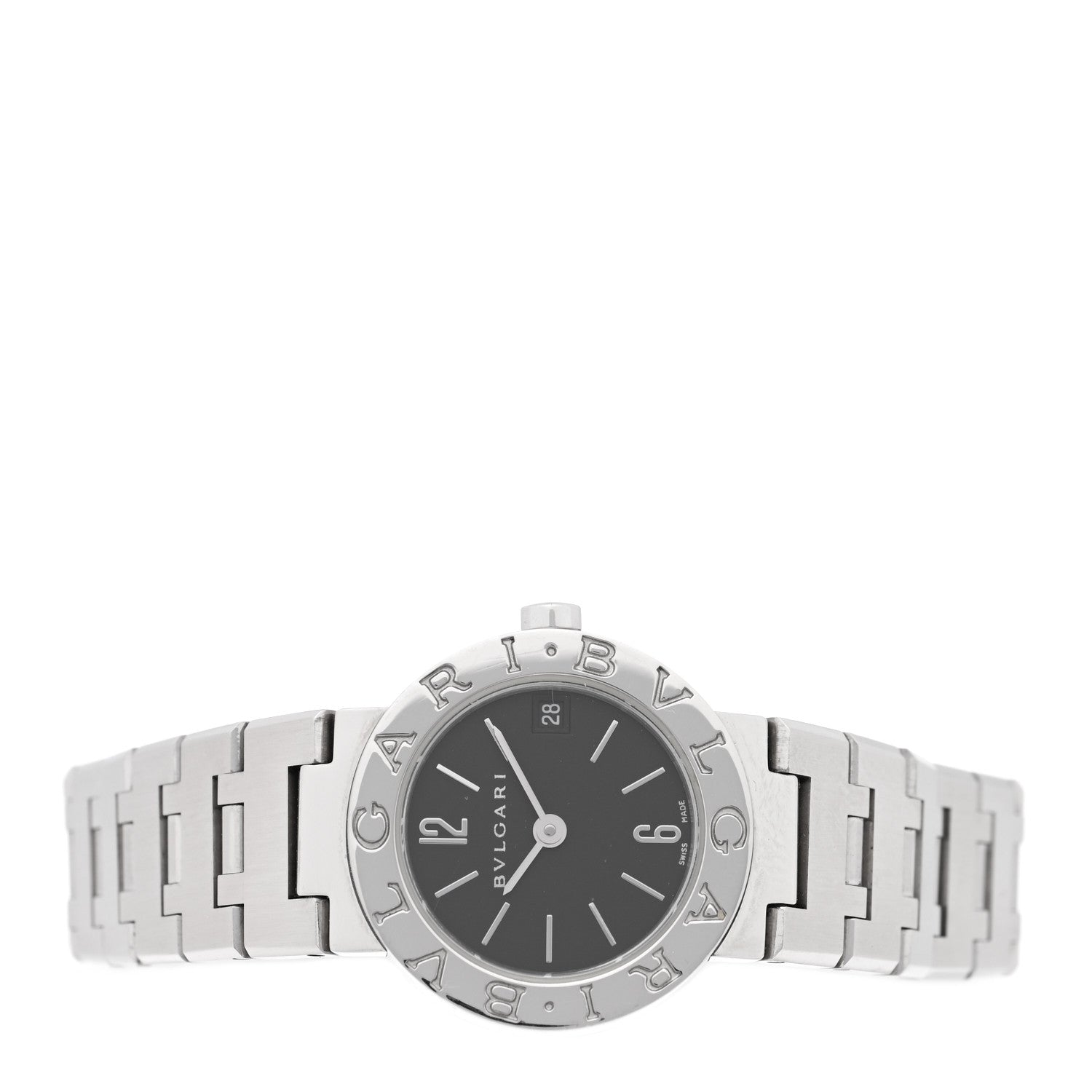 Bulgari Stainless Steel 23mm Quartz Watch Black 2 of 4
