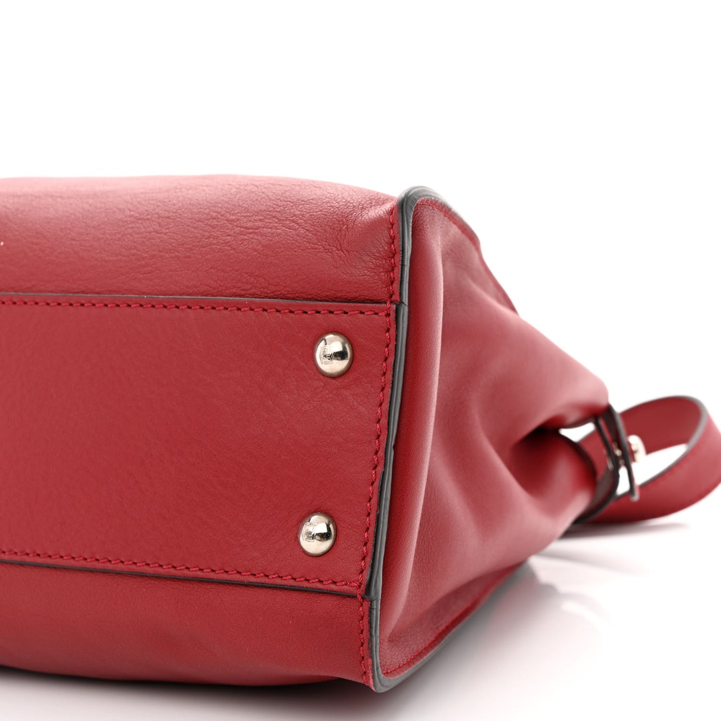 Vitello Seta Shiny Nappa Medium Peekaboo Iconic Satchel Ribes Azzurro Polvere