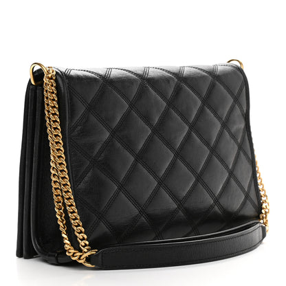 Saint Laurent Lambskin Quilted Mini Becky Chain Bag Black 2 of 9
