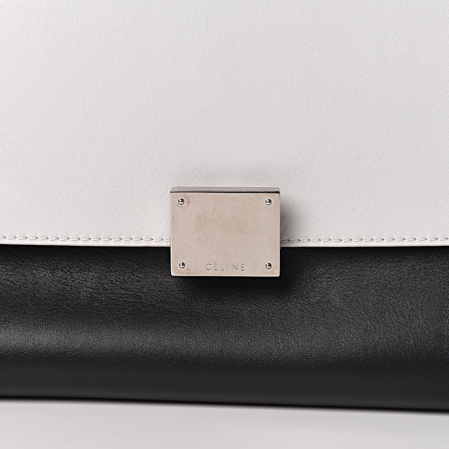 Calfskin Suede Tri-Color Double Zip Trapeze Peach