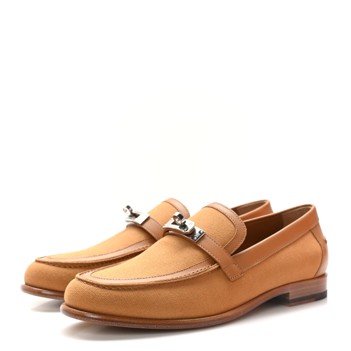 Calfskin Canvas Womens Destin Loafer 39 Naturel Beige Dore