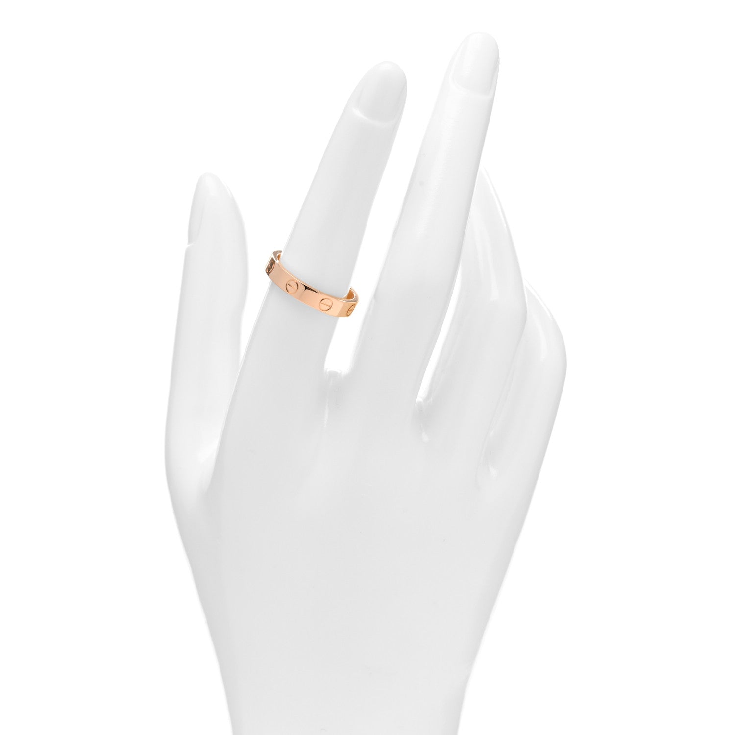 Cartier 18K Pink Gold 3.5mm LOVE Wedding Band Ring 55 7.25 2 of 4
