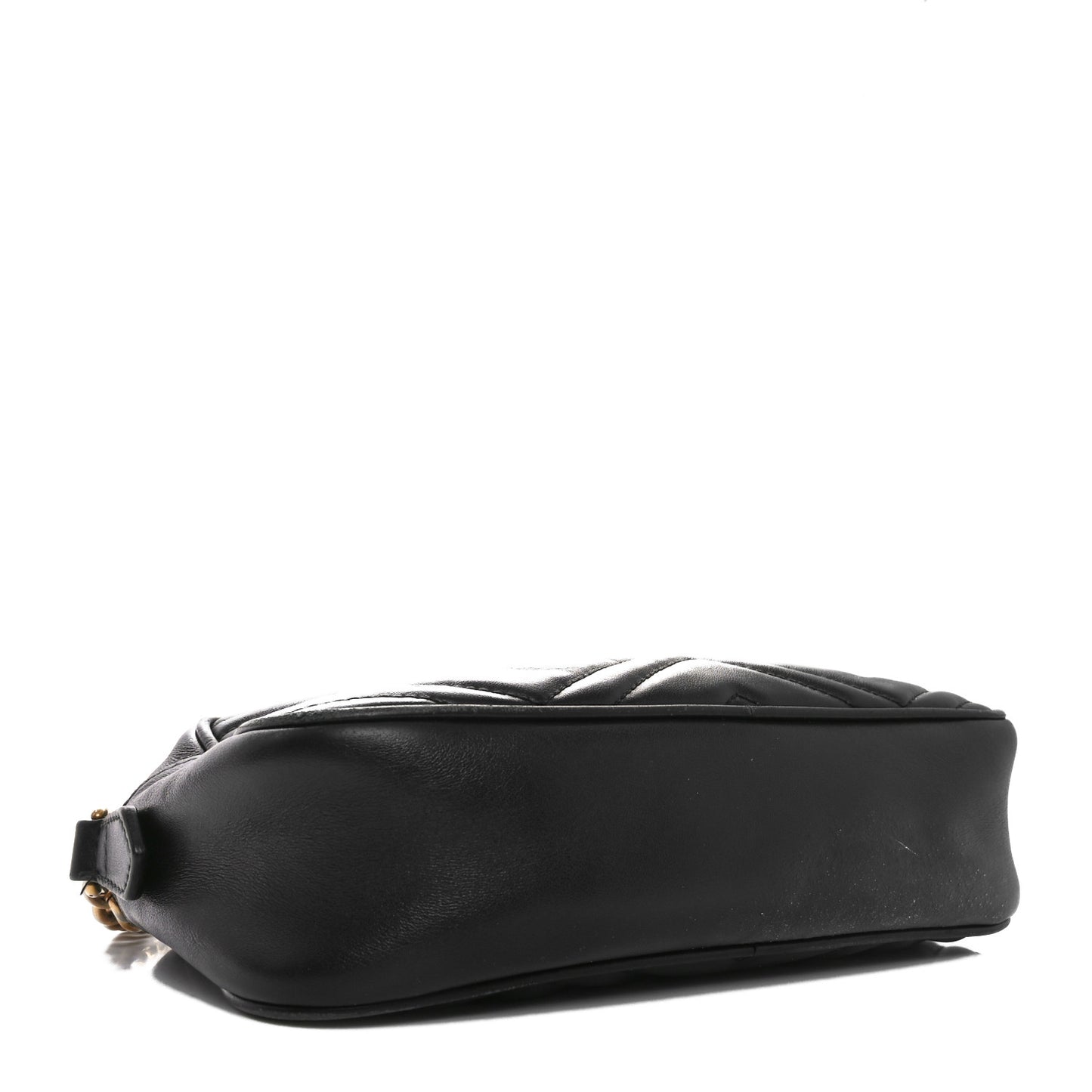 Calfskin Matelasse Small GG Marmont Chain Shoulder Bag Black
