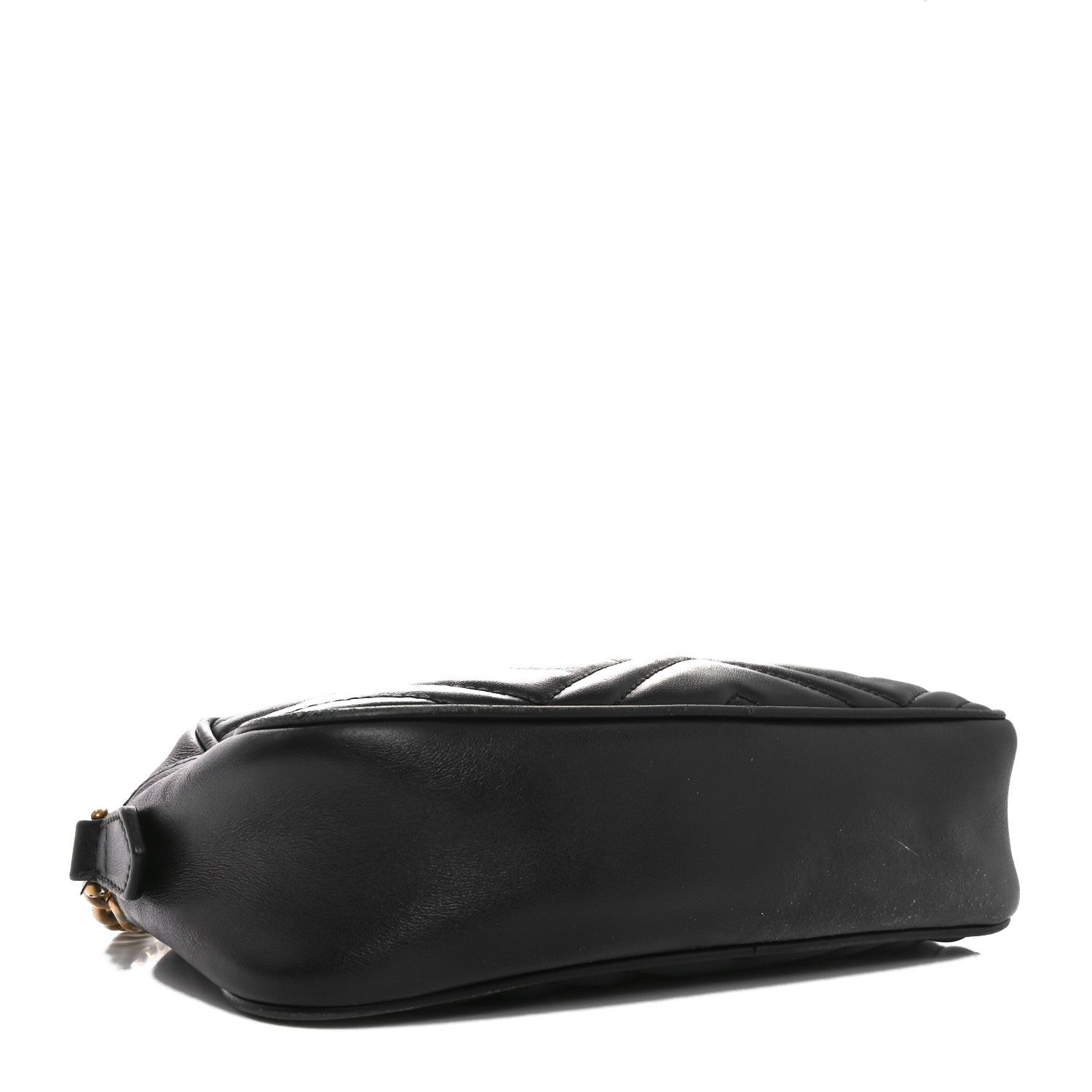 Gucci Calfskin Matelasse Small GG Marmont Chain Shoulder Bag Black 4 of 13