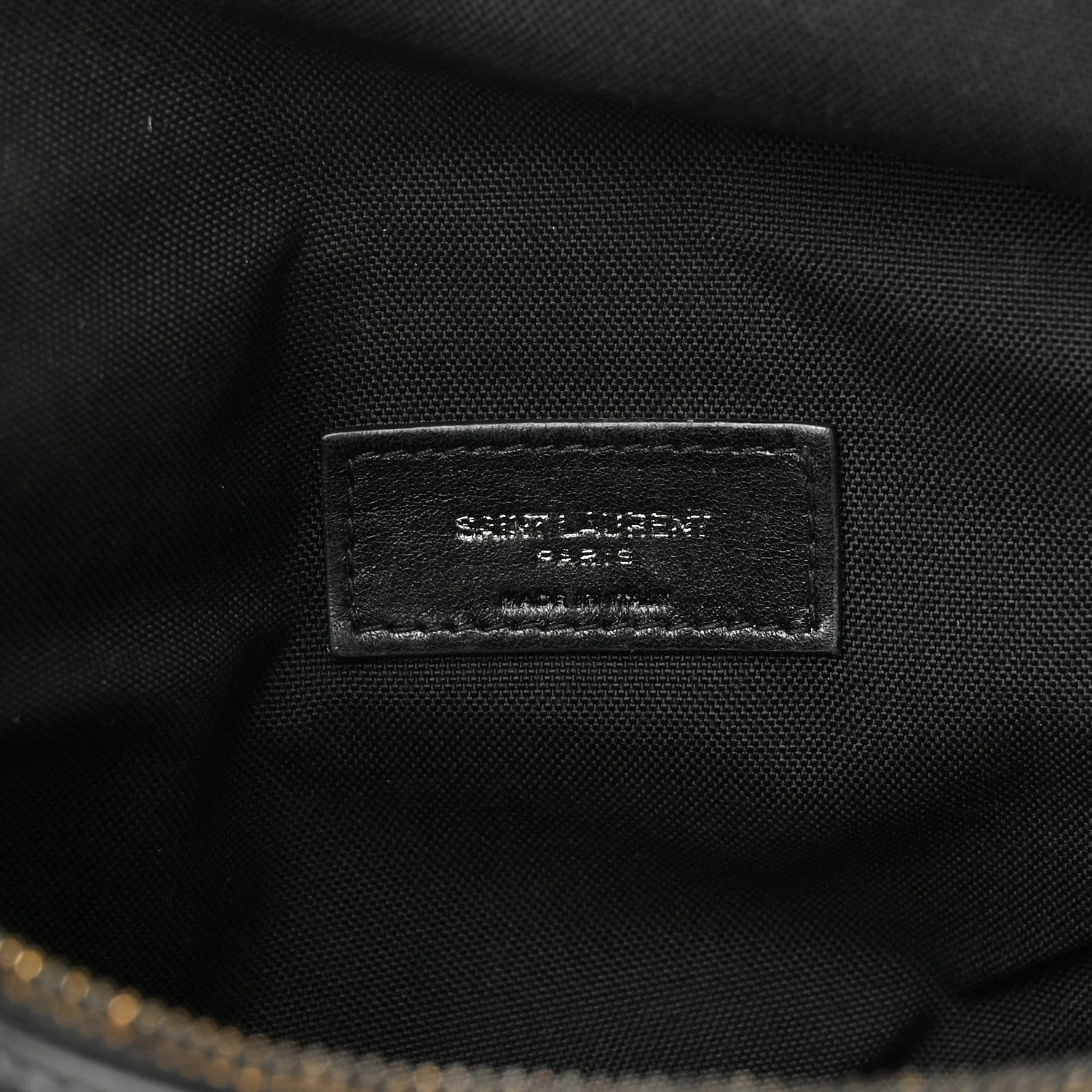 Saint Laurent Lambskin Logo Ripstop Body Belt Bag Black 5 of 12