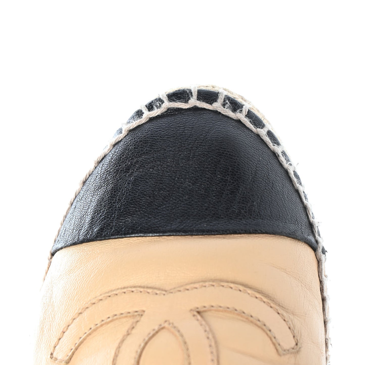 Lambskin CC Espadrilles 38 Beige Black