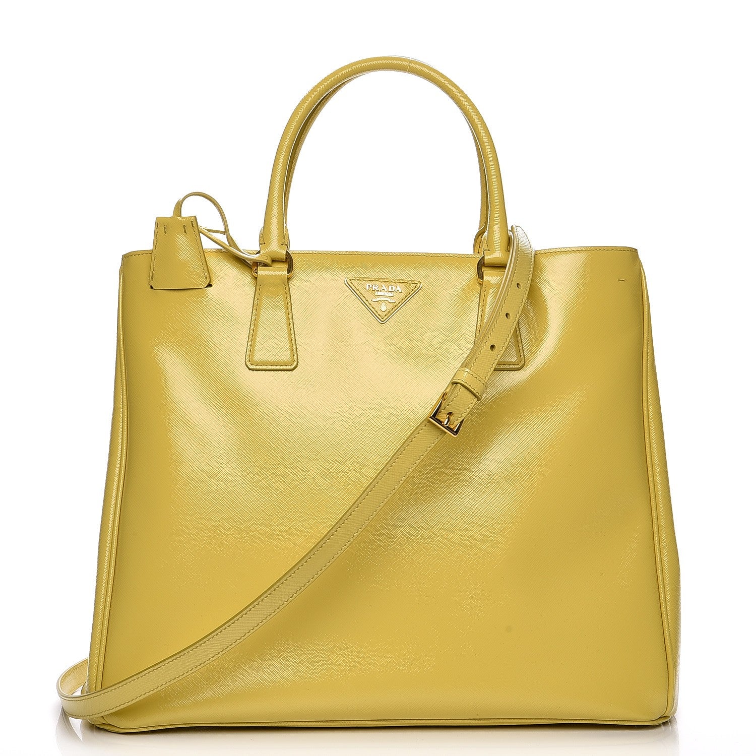 Prada Saffiano Vernice Tote Ananas 1 of 17