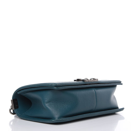 Chanel Lambskin Quilted Medium Boy Flap Dark Green 4 of 13