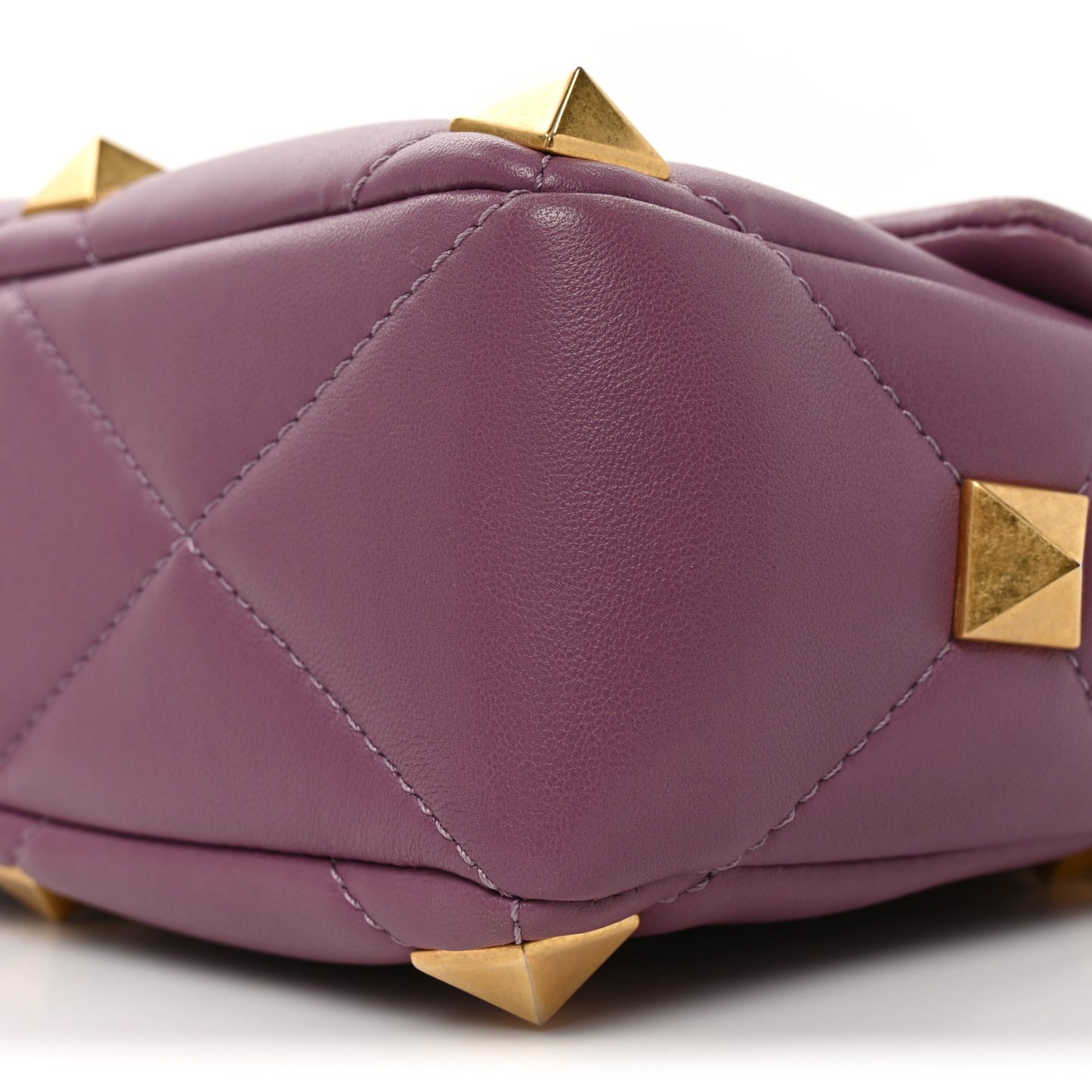 Nappa Medium Roman Stud Shoulder Bag Malva