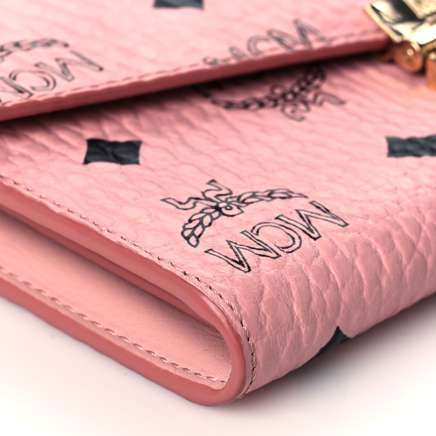 MCM Visetos Large Patricia Wallet On Chain Soft Pink 9 of 10