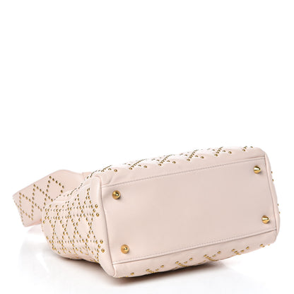 Christian Dior Calfskin Cannage Studded Medium Supple Lady Dior Light Pink 4 of 10