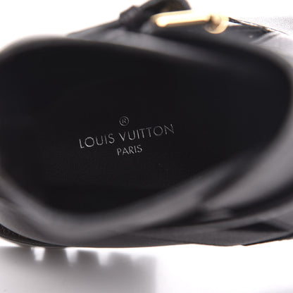 Louis Vuitton Calfskin Monogram Discovery Flat Ankle Boots 35 Black 7 of 8