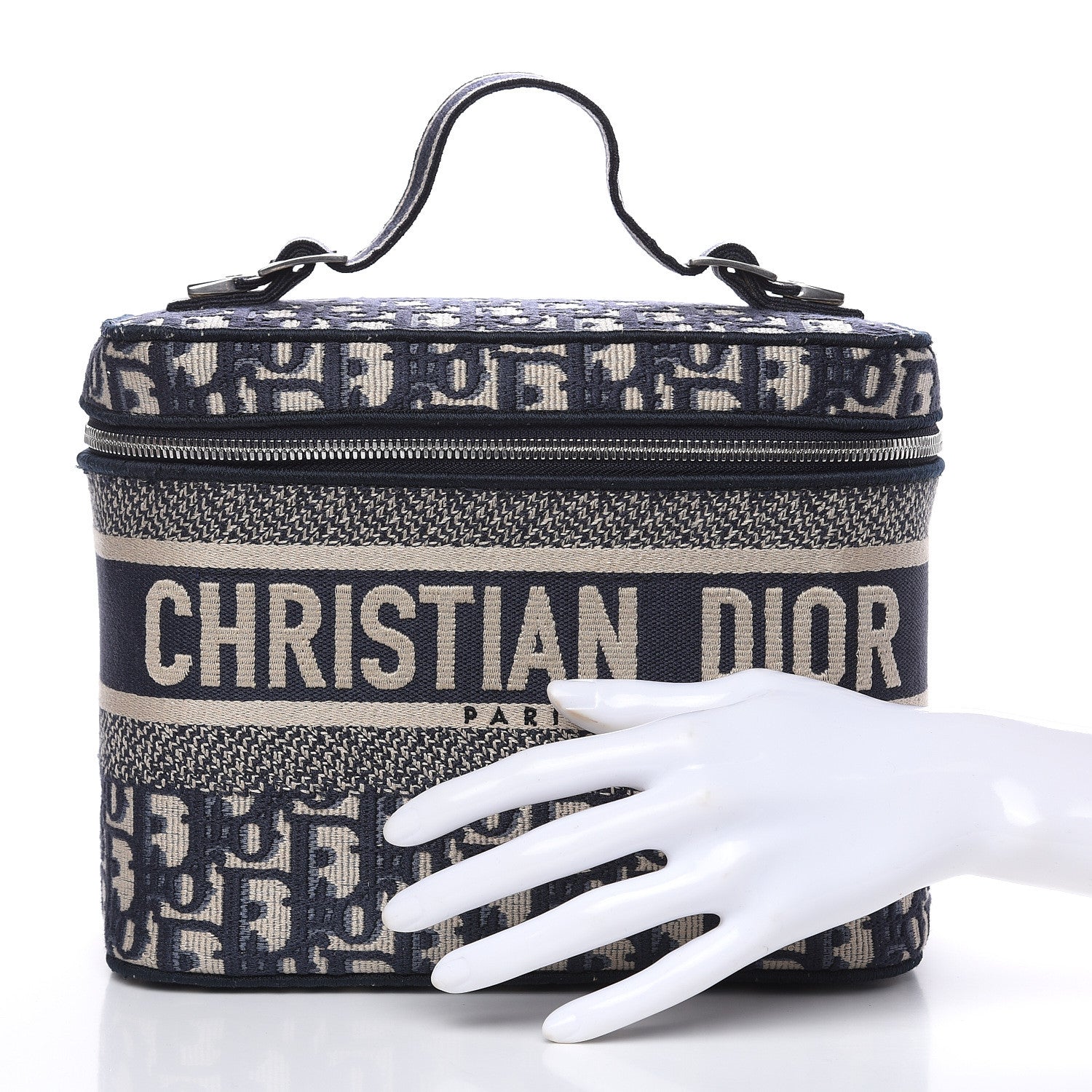 Christian Dior Oblique Diortravel Vanity Case Blue 2 of 10