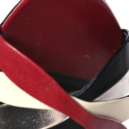 Saint Laurent Calfskin Kristen 95 Sandal Heels 36 Red Multicolor 8 of 9