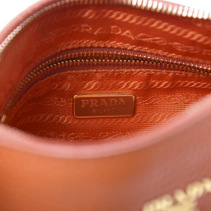Prada Vitello Daino Shoulder Bag Papaya 6 of 10
