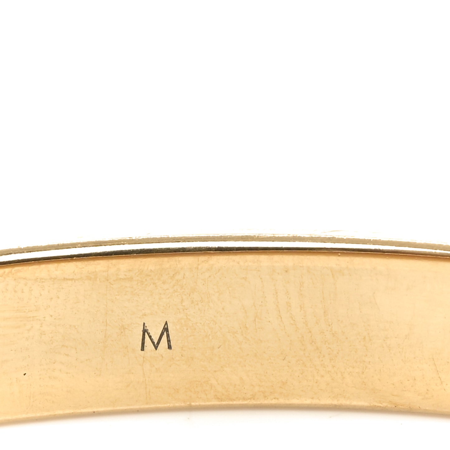 Brass Crystal Monogram Nanogram Strass Cuff M Gold