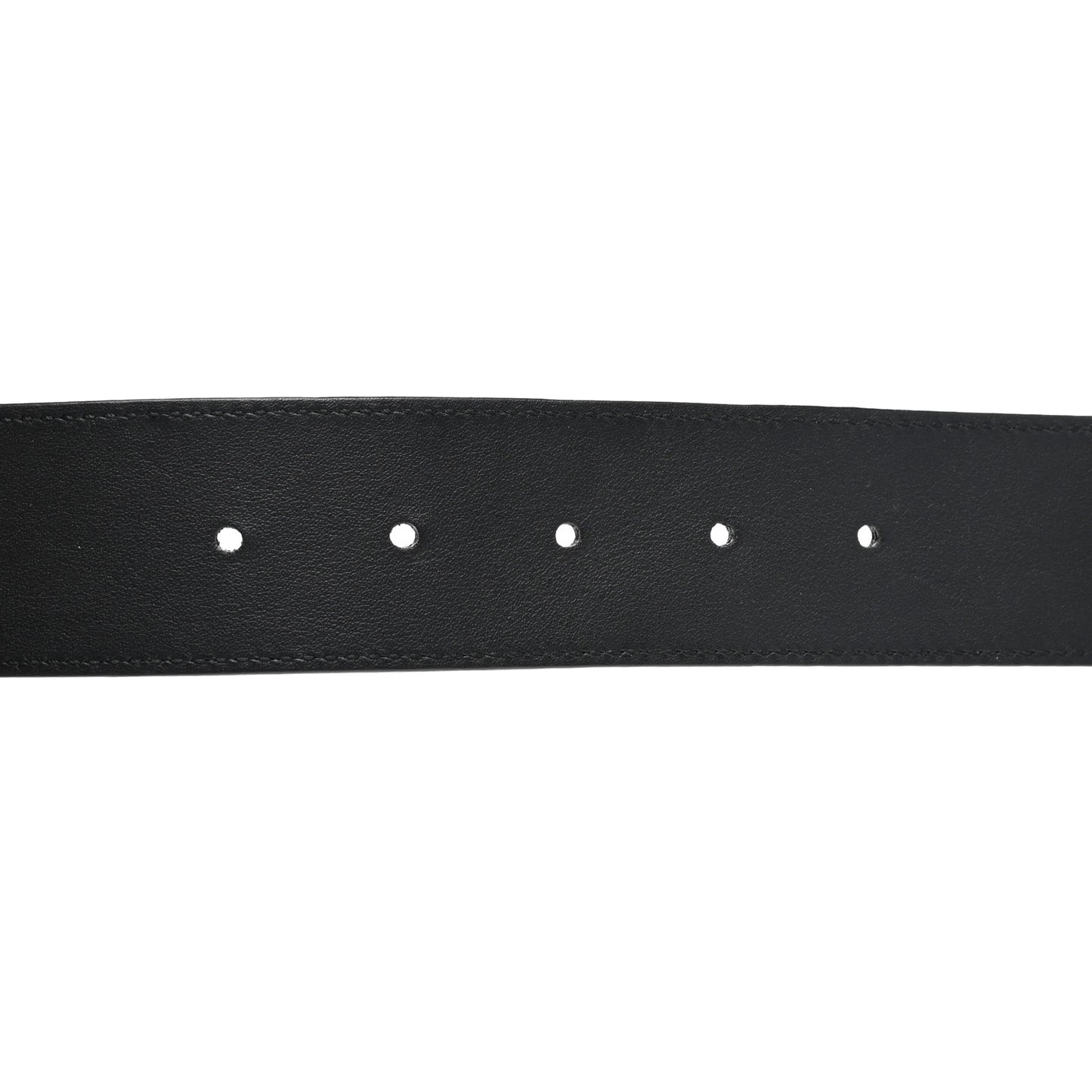 Moon Calfskin Pearl Double G 40mm Belt 85 34 Black Cream