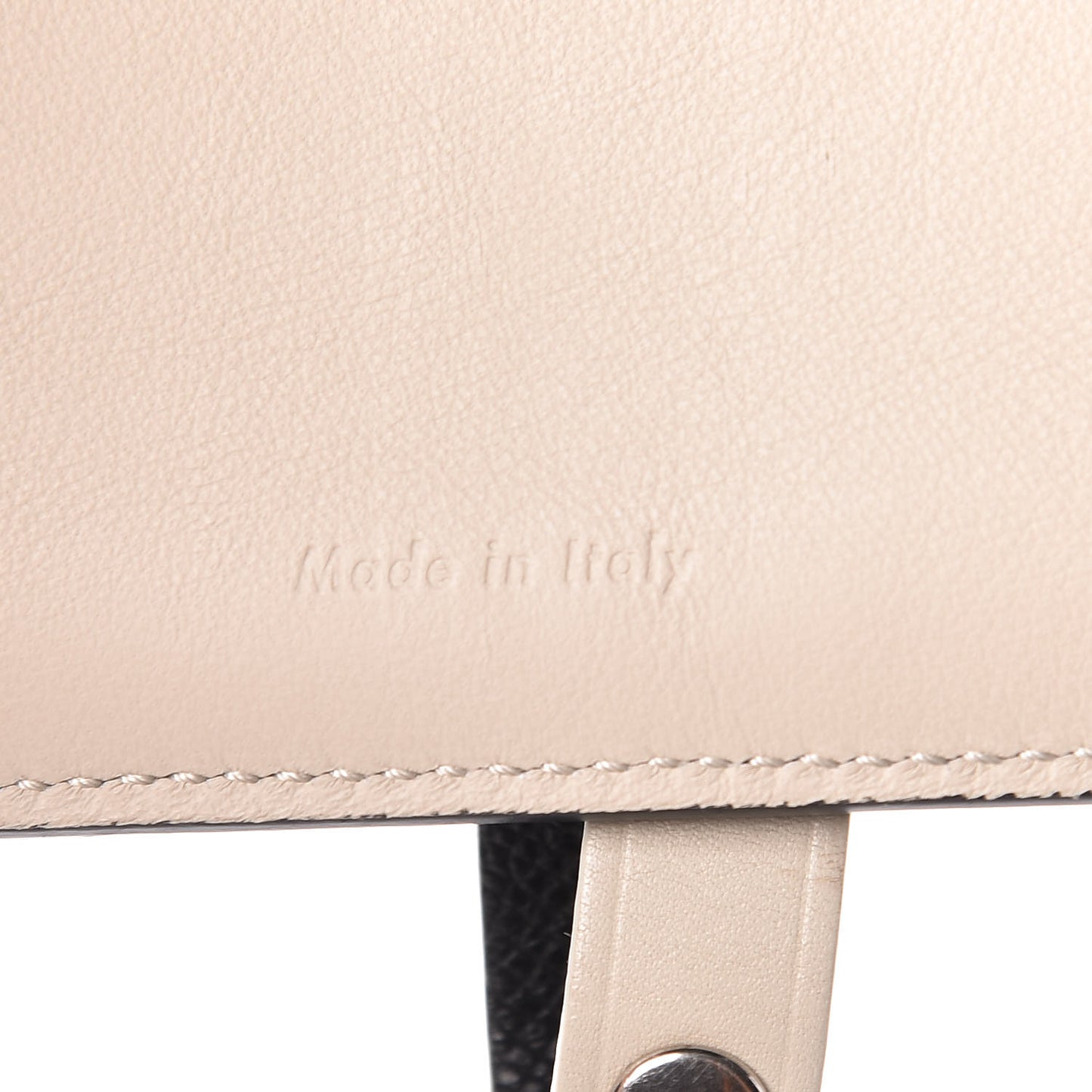 Grained Calfskin Medium Multifunction Strap Wallet Black Chalk