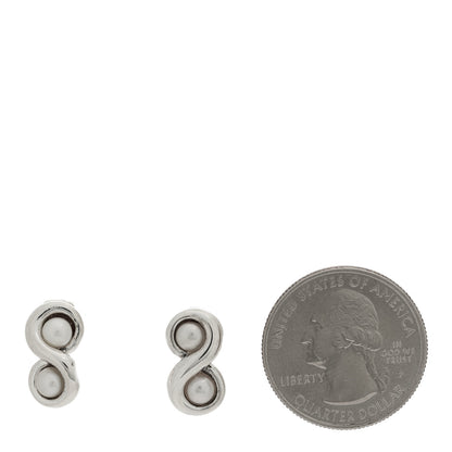 Tiffany Sterling Silver Freshwater Cultured Pearl Infinity Earrings 2 of 4
