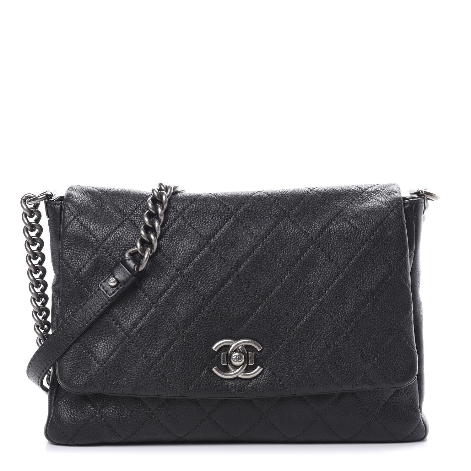 Chanel Calfskin Quilted Couture Messenger Black 1 of 10
