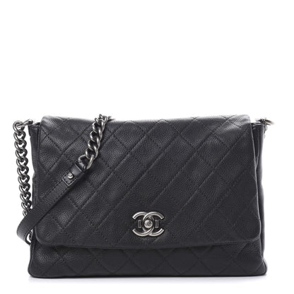 Chanel Calfskin Quilted Couture Messenger Black 1 of 10