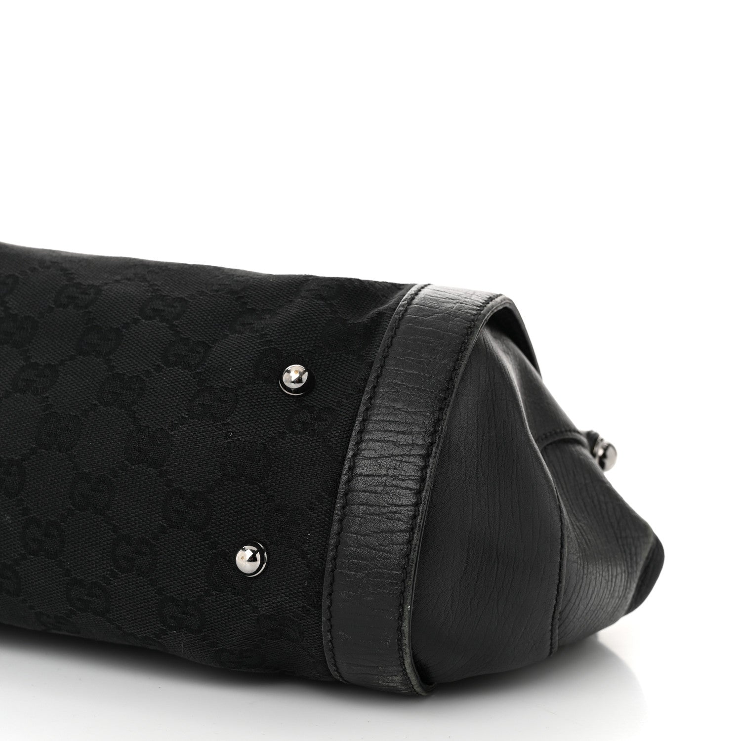 Gucci Monogram Bamboo Bullet Bag Black 10 of 14