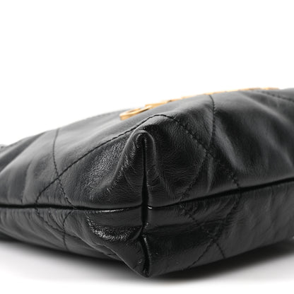 Chanel Shiny Calfskin Quilted Mini Chanel 22 Black 9 of 10