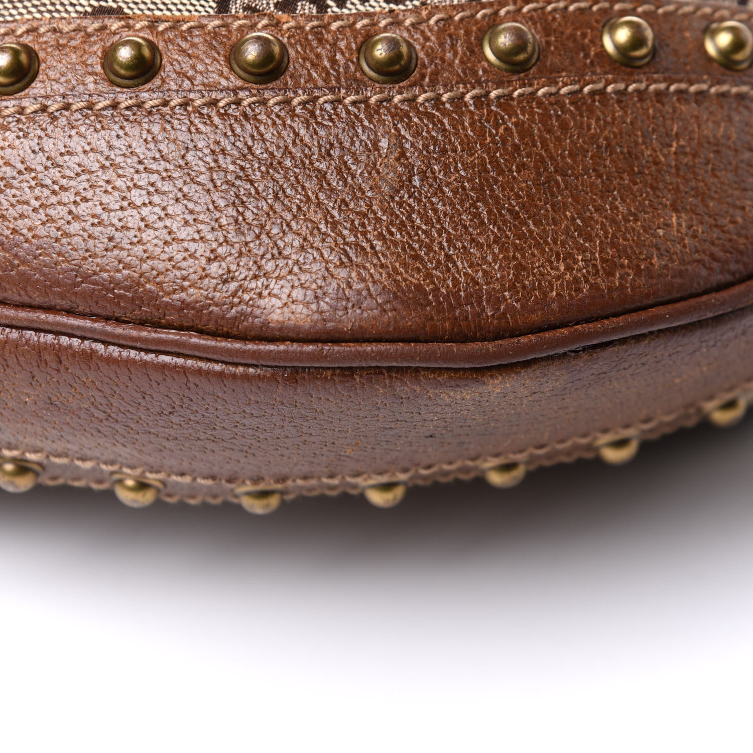 Gucci Monogram Pelham Studded Shoulder Bag Brown 9 of 11