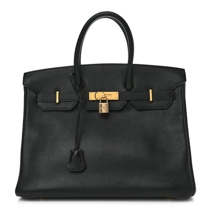 Hermes Chevre de Coromandel Birkin 35 Black 1 of 29