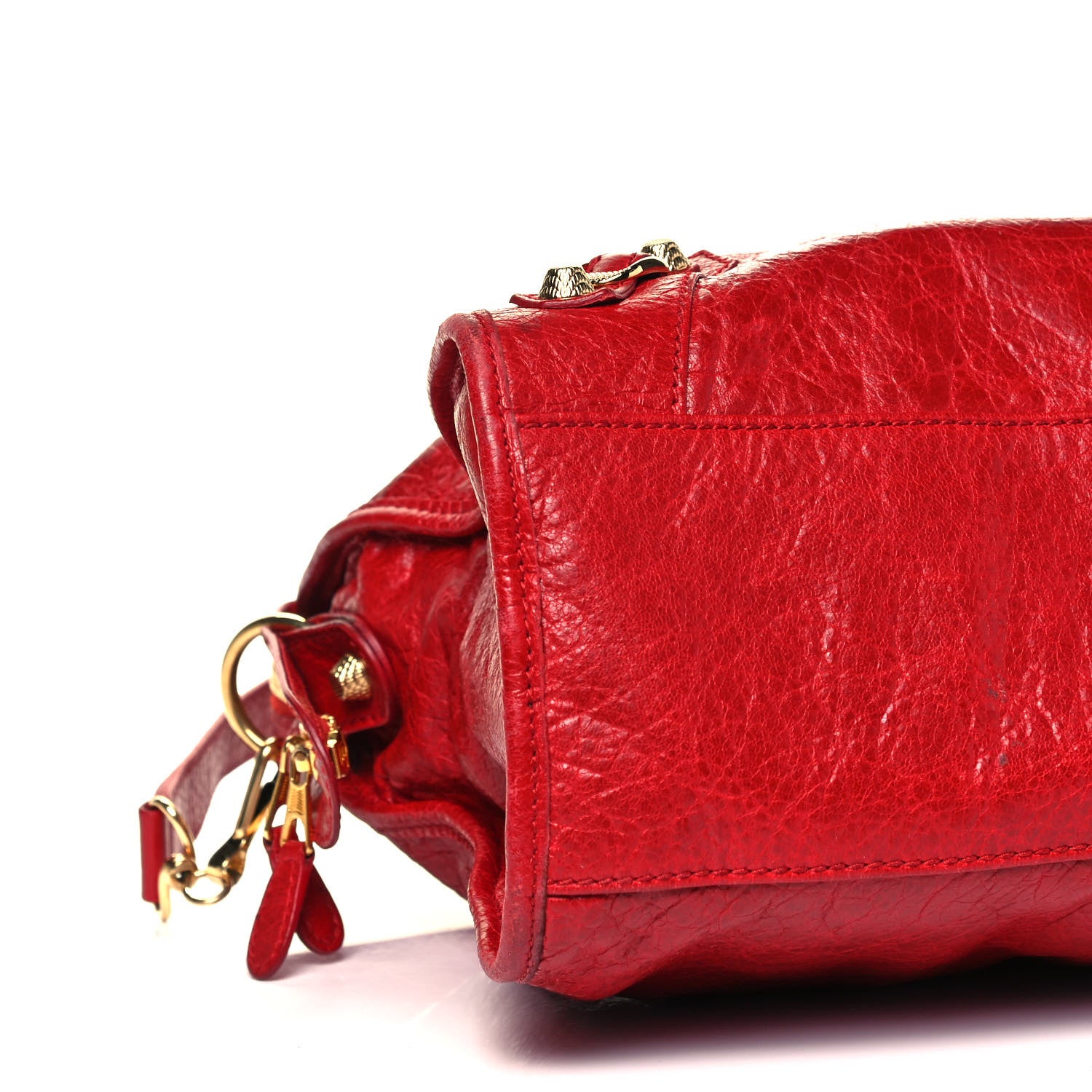 Balenciaga Agneau Giant 12 Gold Hardware City Rouge Lipstick 9 of 10