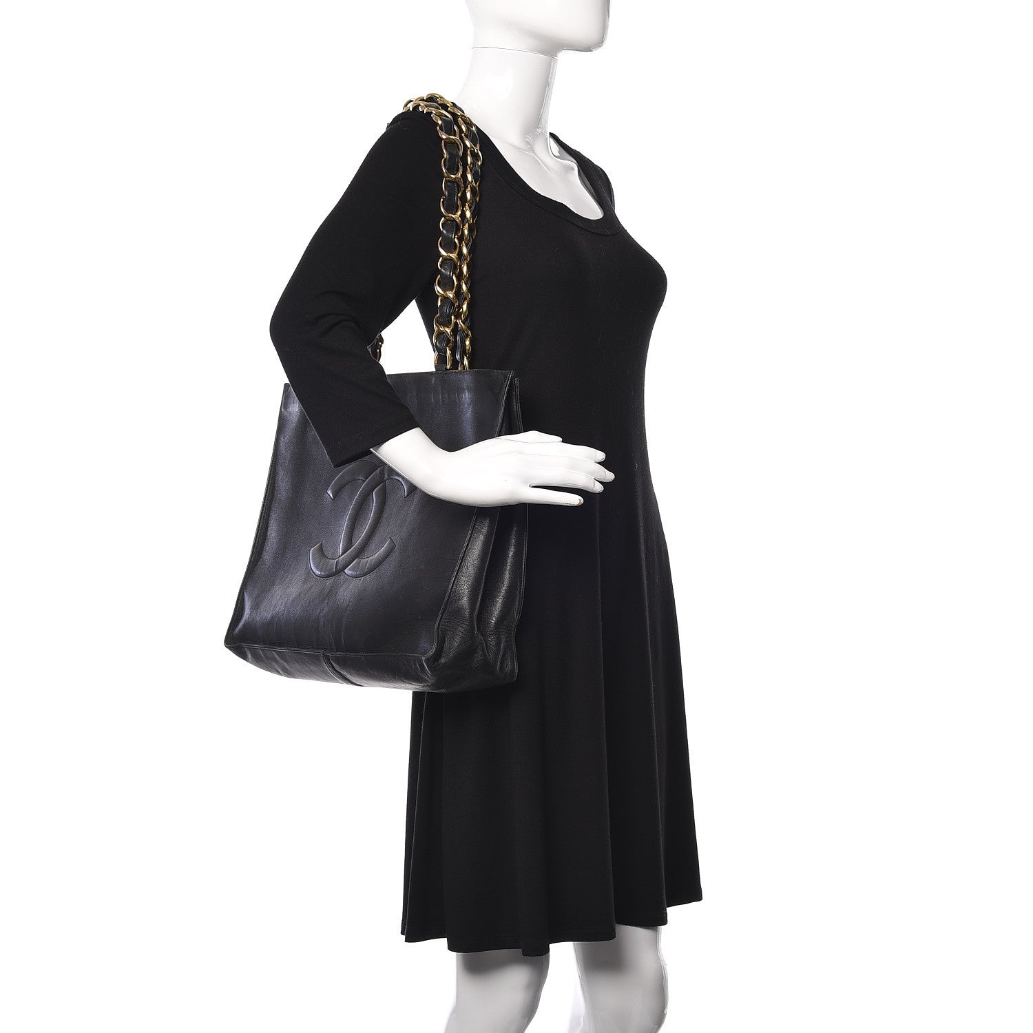 Chanel Calfskin CC Tote Black 2 of 19