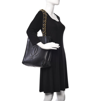 Chanel Calfskin CC Tote Black 2 of 19